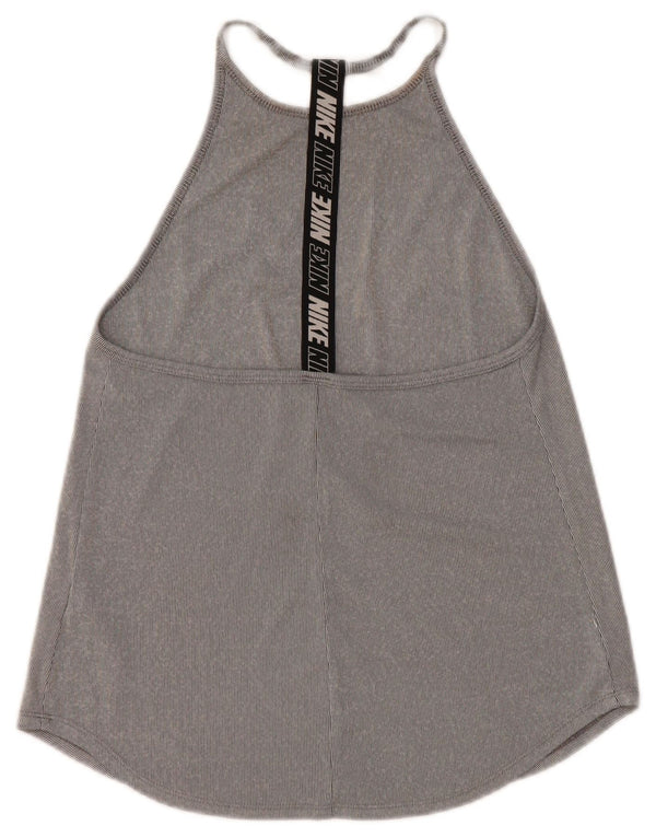 Γυναικείο γραφικό γιλέκο Nike Dri Fit Top UK 8 Small Grey Colorblock Polyester