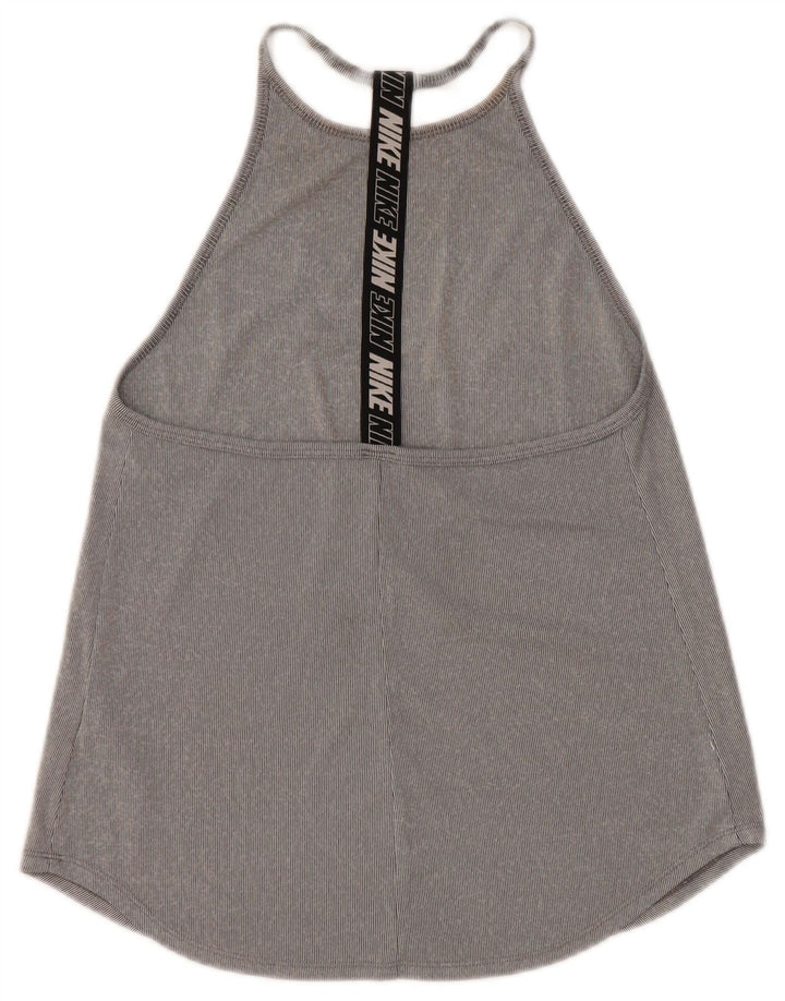 Γυναικείο γραφικό γιλέκο Nike Dri Fit Top UK 8 Small Grey Colorblock Polyester