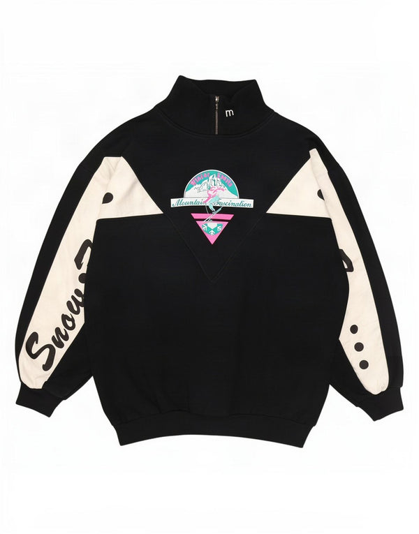 Γυναικεία φούτερ γραφικών Maser M, Jumper US 8 Medium Black Colourblock