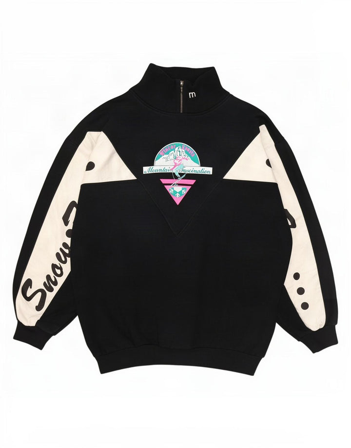 Γυναικεία φούτερ γραφικών Maser M, Jumper US 8 Medium Black Colourblock