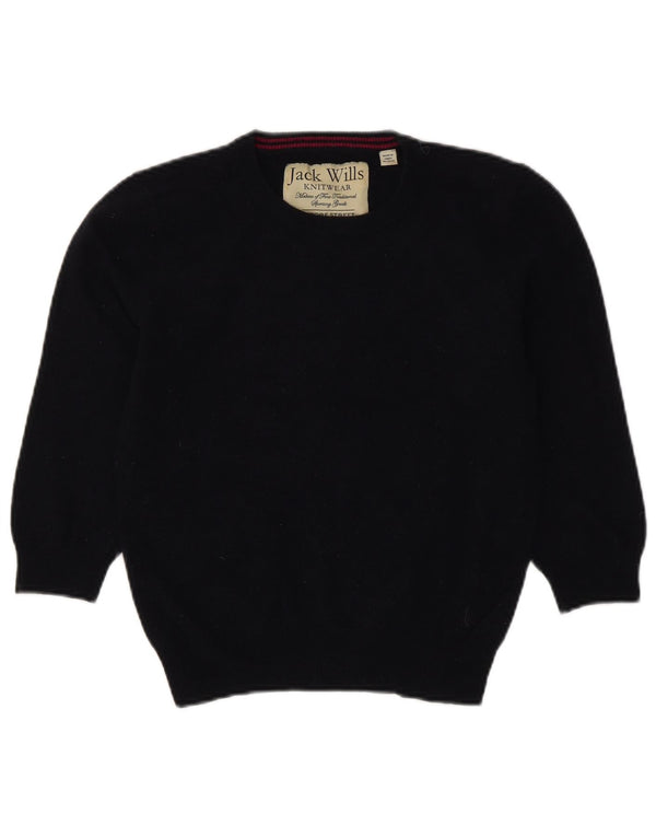 Jack Wills Γυναικείο πουλόβερ με λαιμόκοψη Crop Crop UK 12 Medium Navy Blue