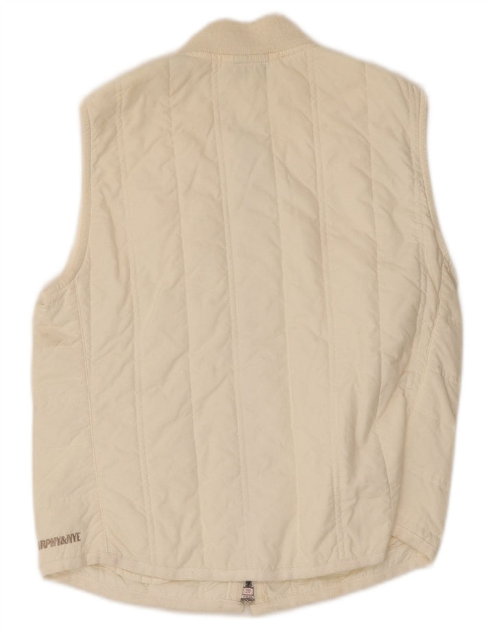 Murphy & Nye Womens Gilet Gilet UK 10 Small Off White Polyamide