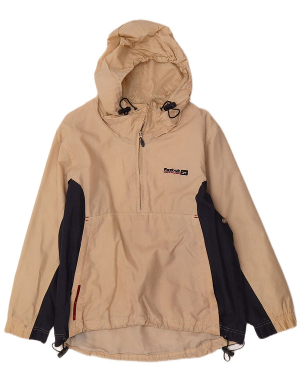 Γυναικείο μπουφάν βροχής με κουκούλα Reebok UK 12 Medium Beige Colourblock