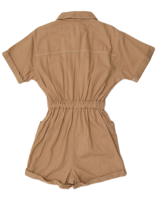 Topshop Γυναικεία κοντομάνικη φόρμα UK 8 Small Beige βαμβακερή