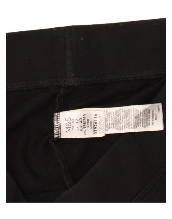 Γυναικεία αθλητική φόρμα Marks & Spencer Παντελόνι UK 12 Μεσαίο μαύρο βαμβακερό