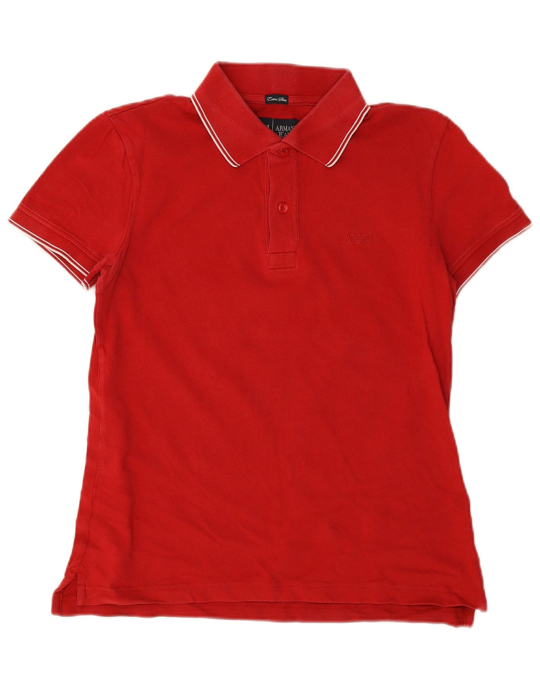 Armani Jeans Γυναικείο Skinny Polo πουκάμισο UK 14 Medium Red