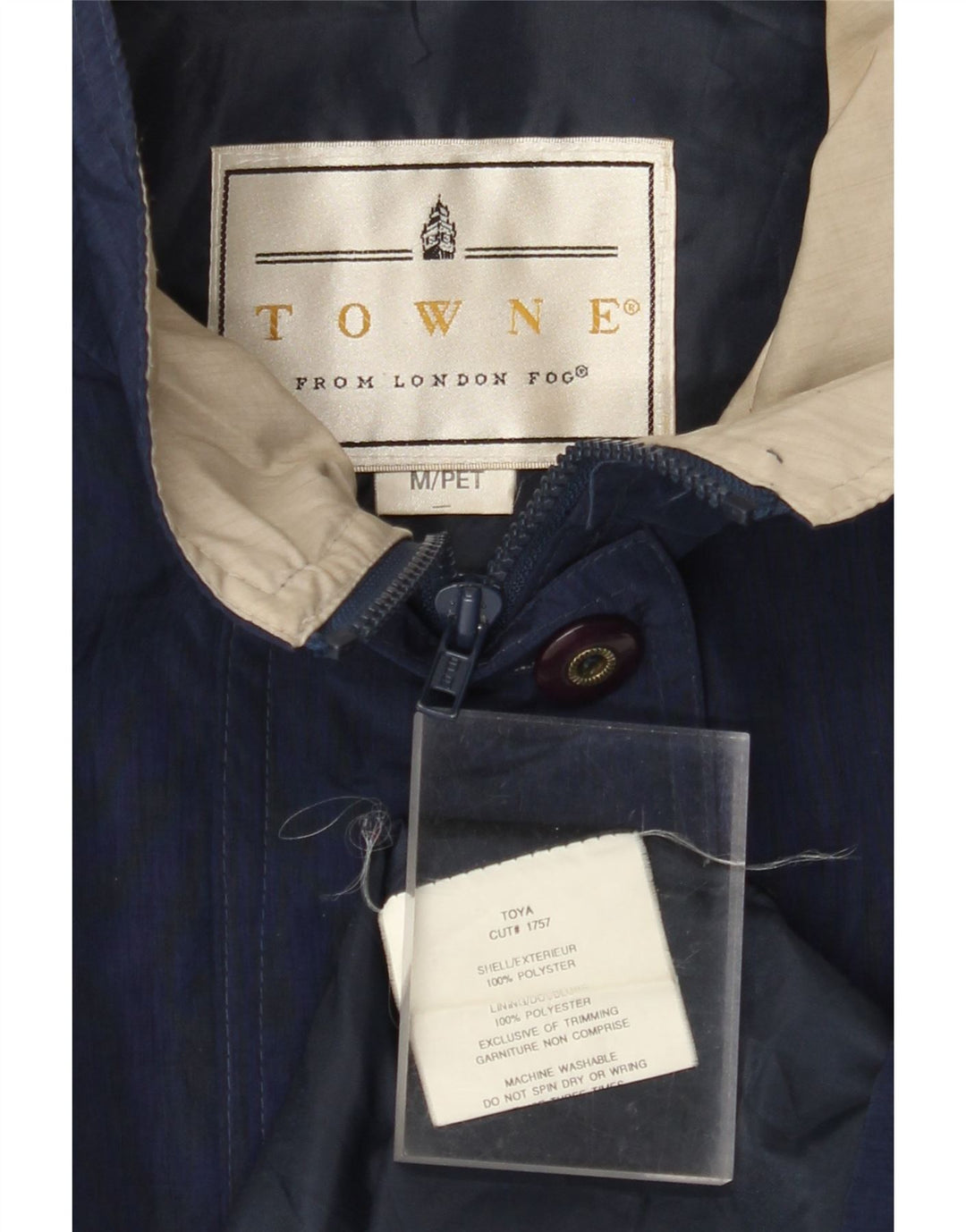 LONDON FOG Γυναικείο παλτό μεγάλου μεγέθους Windbreaker UK 14 Medium Navy Blue