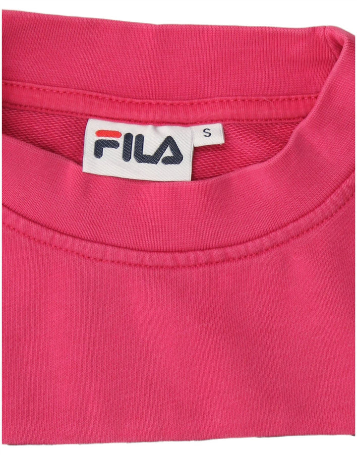FILA Γυναικεία φούτερ μεγάλου μεγέθους Jumper UK 10 Small Pink Colourblock