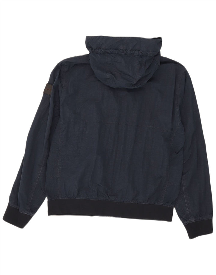 Ανδρικό μπουφάν με κουκούλα Hugo Boss Bomber EU 48 Medium Navy Blue Polyamide