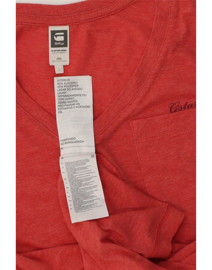 Ανδρικό T-Shirt G-Star Top μεγάλο κόκκινο βαμβακερό