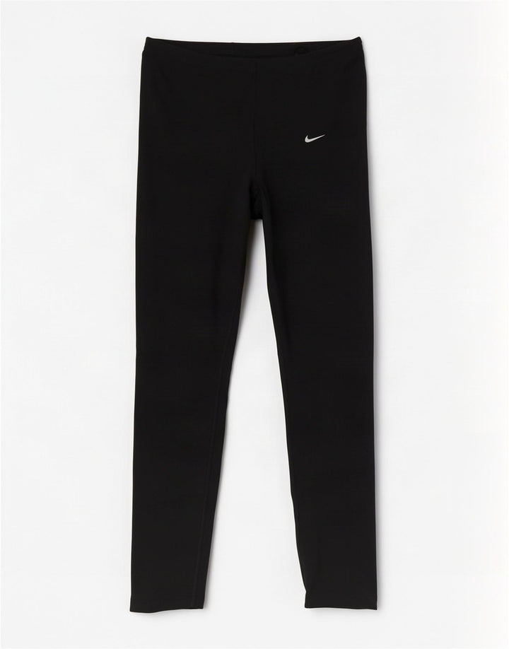 Γυναικείο κολάν Nike UK 10/12 Μεσαίο μαύρο πολυεστέρα