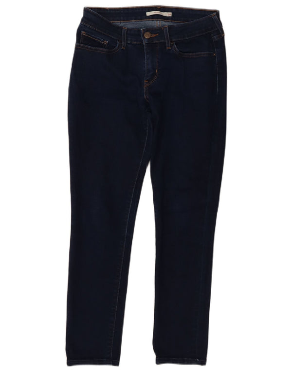 Levi's Womens 711 Skinny Jeans W28 L26 Navy Blue Cotton