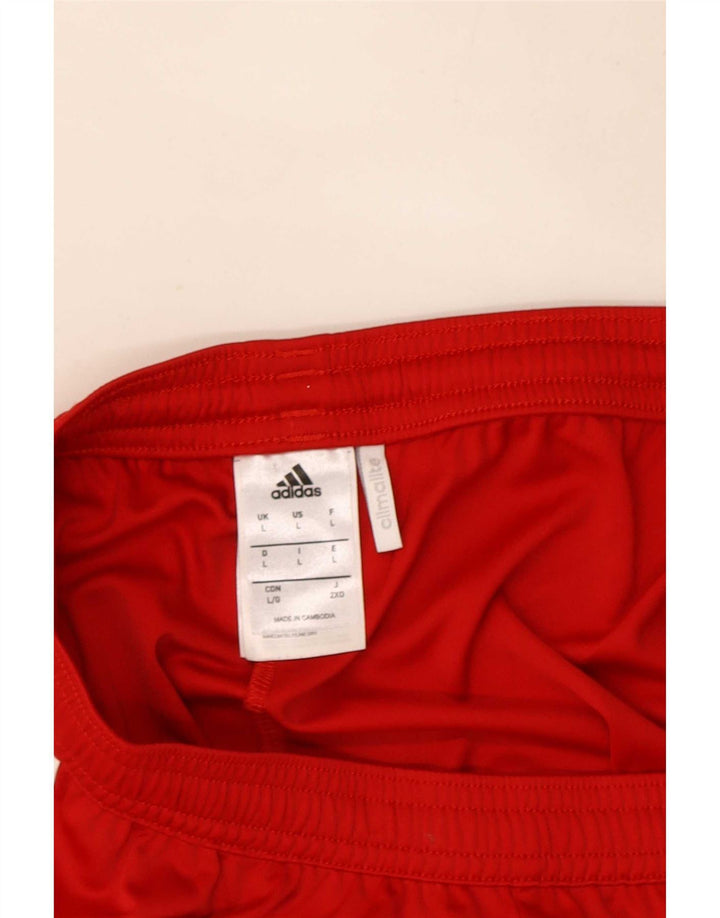 Ανδρικό σορτς Adidas Climalite με μεγάλο κόκκινο χρώμα πολυεστέρα