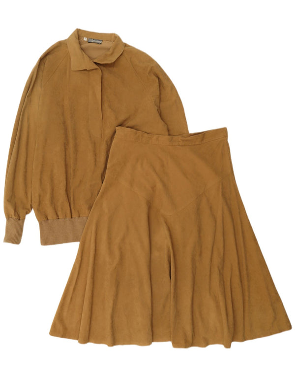 Vintage γυναικεία φούστα 2 τεμαχίων Σετ IT 44 Medium W28 V28 Brown Triacetate