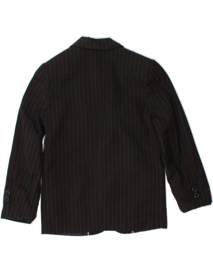 DOCKERS Boys 2 Button Blazer Jacket 4-5 Years Black Pinstripe Polyester Vintage Dockers and Second-Hand Dockers from Messina Hembry 