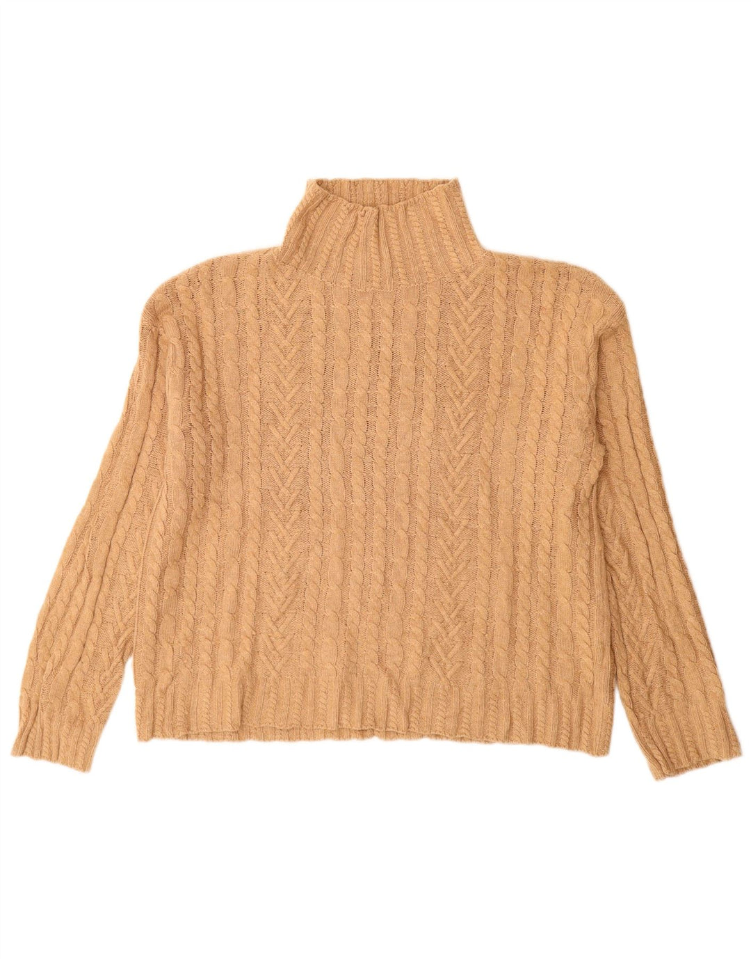 Marks & Spencer Γυναικείο πουλόβερ με λαιμό χελώνα UK 10 Small Beige