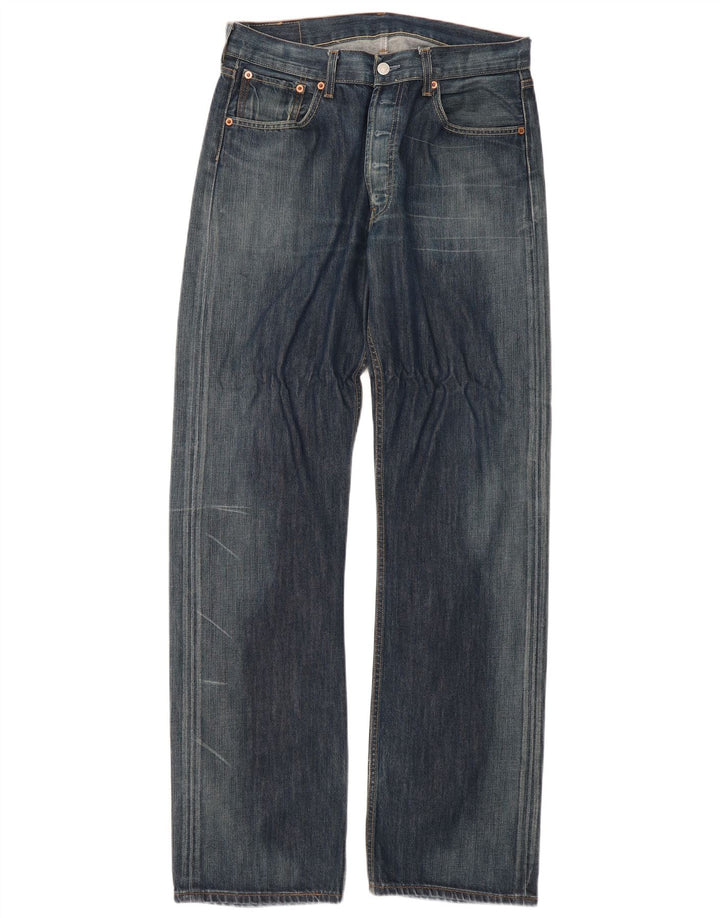 Levi's Womens 501 Straight Jeans W34 L36 Blue Cotton