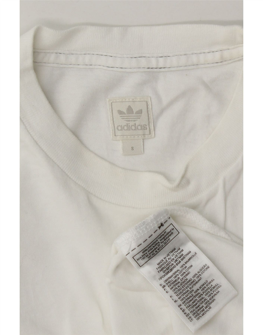Ανδρικό γραφικό T-Shirt Adidas Top Μικρό λευκό βαμβακερό