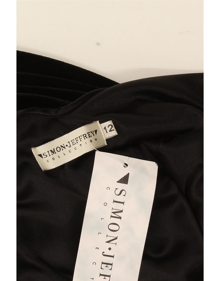 Γυναικείο αμάνικο ασύμμετρο φόρεμα Simon Jeffrey UK 12 Medium Black