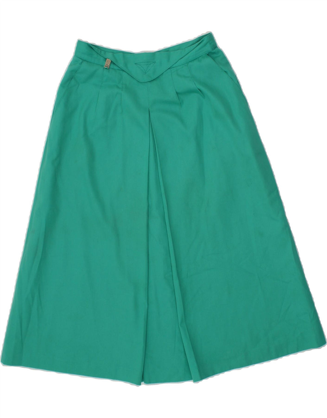 VINTAGE Womens A-Line Skirt W26 Small  Turquoise Polyester Vintage Vintage and Second-Hand Vintage from Messina Hembry 