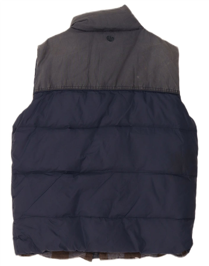 FAT FACE Ανδρική επένδυση Gilet UK 38 Medium Navy Blue Colorblock Nylon