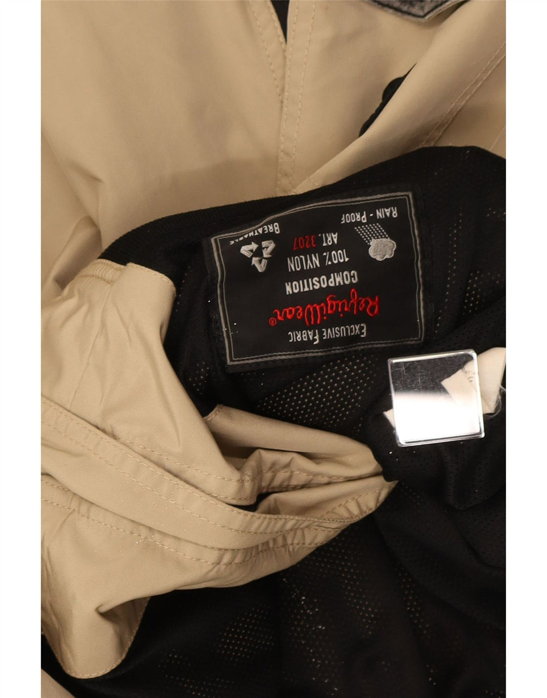 Refrigiwear Ανδρικό Bomber Rain Jacket UK 42 2XL Beige Colourblock