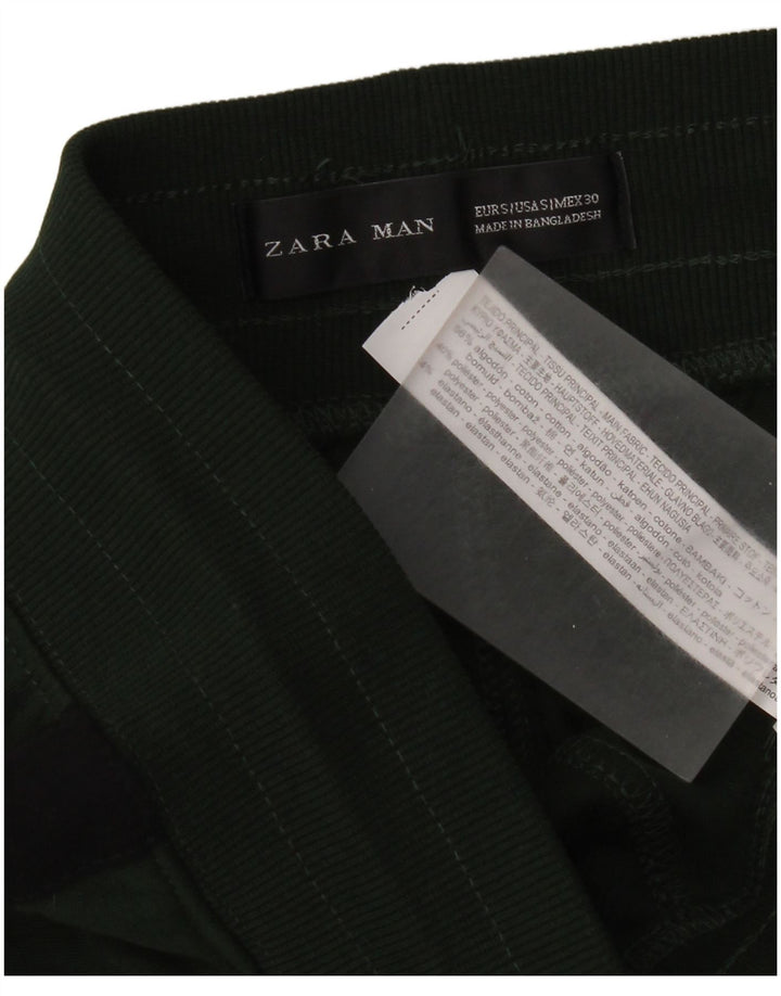Ανδρική φόρμα Zara Παντελόνι Small Green Colourblock Βαμβακερό