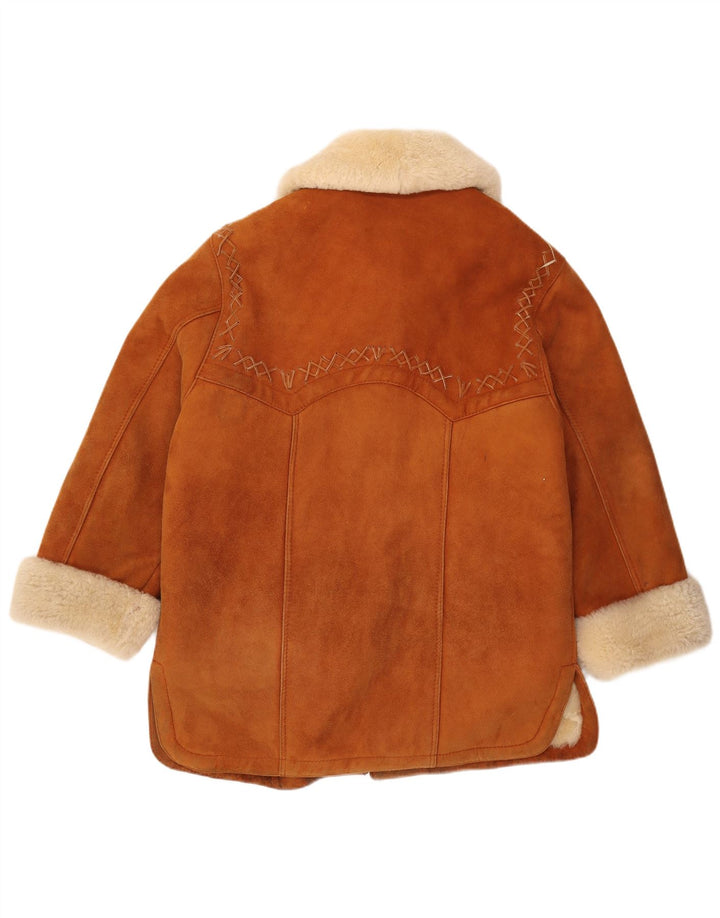 Vintage Γυναικείο Παλτό Shearling Oversized UK 18 XL καφέ