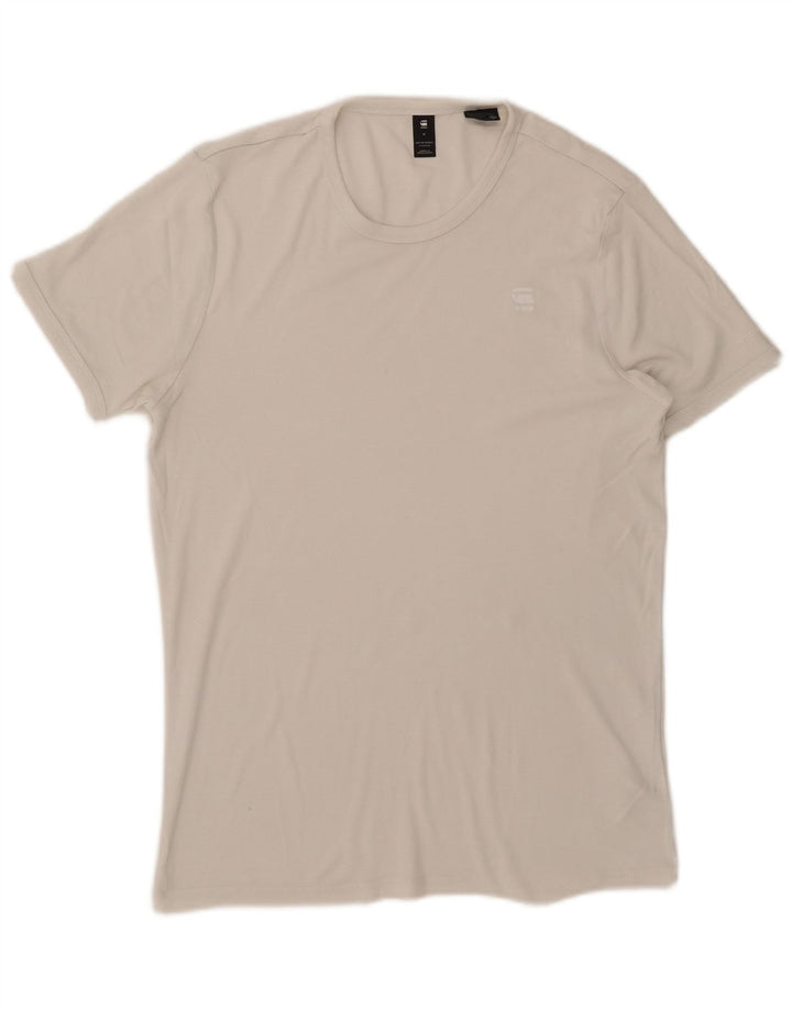 Ανδρικό T-Shirt G-Star Top από μεσαίο λευκό βαμβακερό