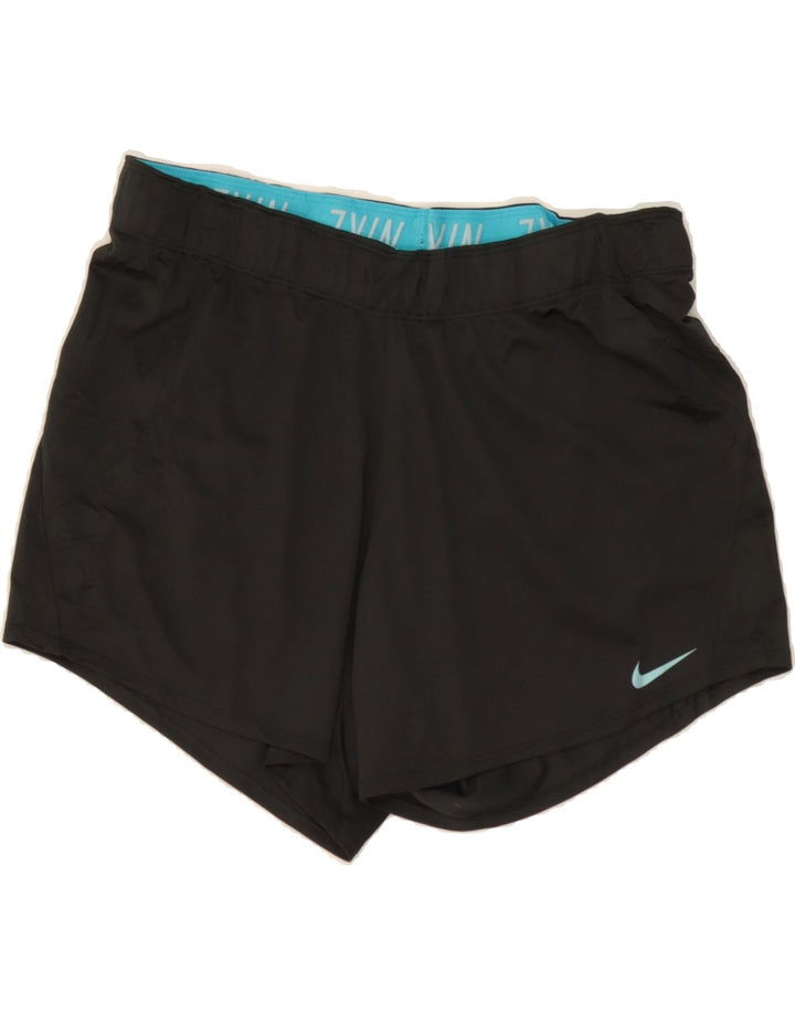 NIKE Womens Dri Fit Sport Shorts UK 14 Large  Black Polyester Vintage Nike and Second-Hand Nike from Messina Hembry 