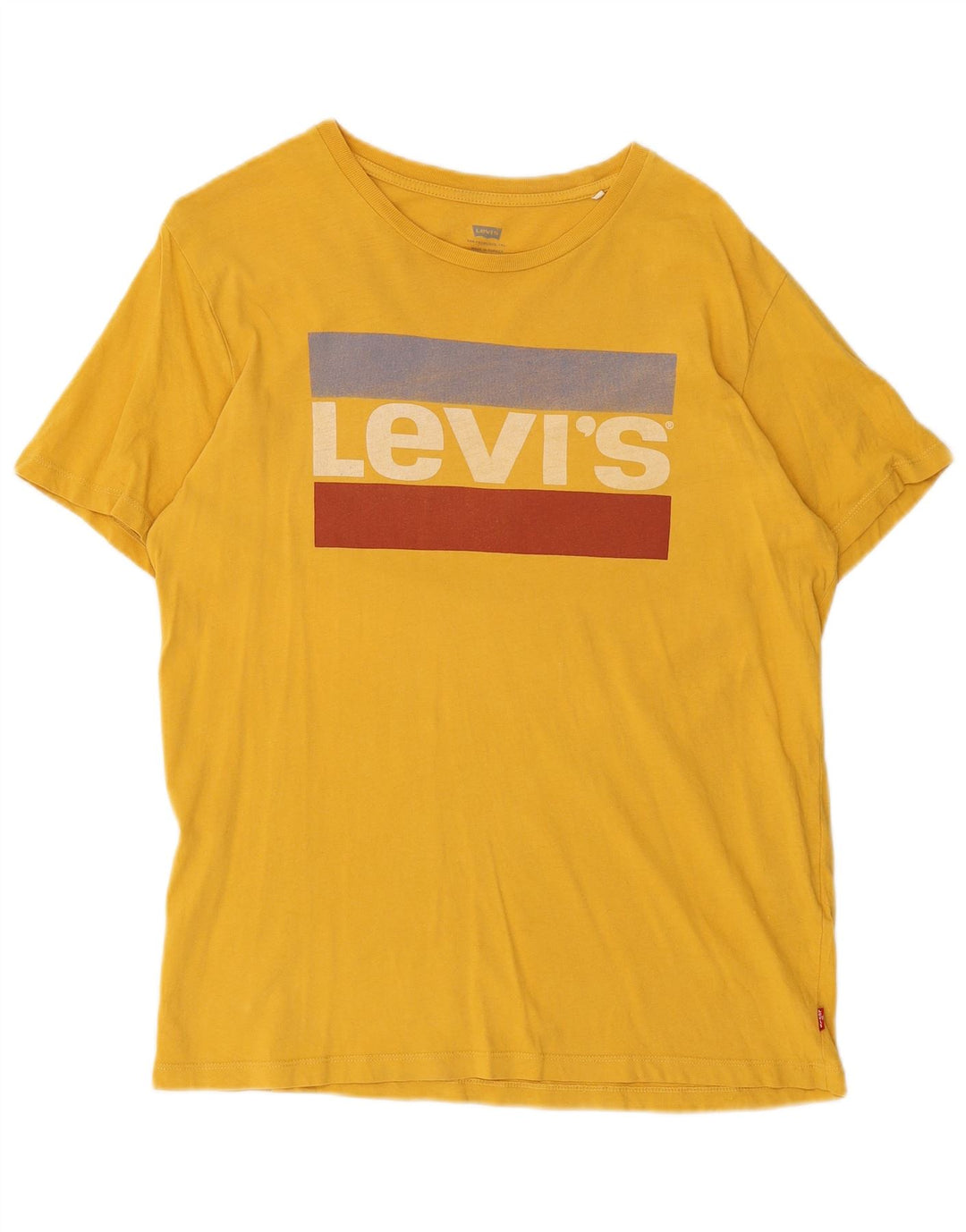 Ανδρικό γραφικό T-Shirt Levi's Top Μεσαίο κίτρινο χρώμα, βαμβακερό
