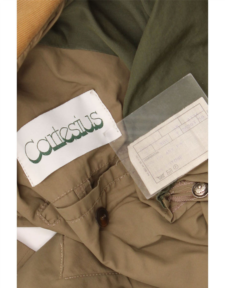 Vintage Ανδρικό Πανωφόρι IT 50 Large Khaki Cotton