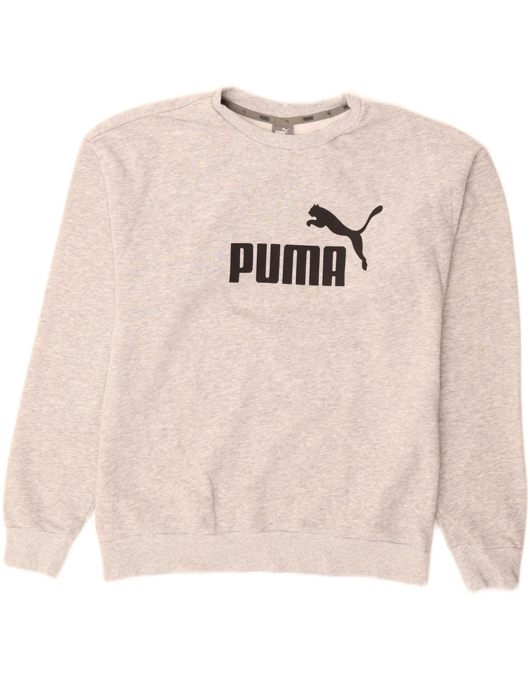 Γυναικείο γραφικό φούτερ Puma Jumper UK 12 Βαμβακερό μεσαίο γκρι
