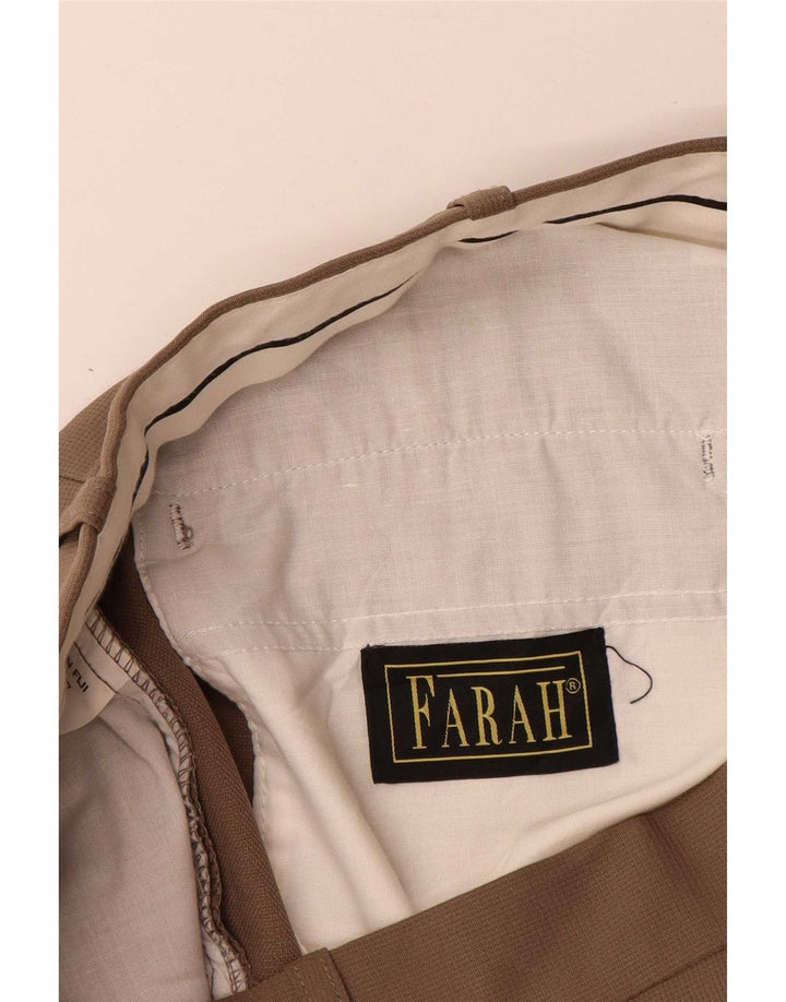 Farah Ανδρικό παντελόνι Chino με καρφίτσα W38 L31 Μπεζ πολυεστέρας