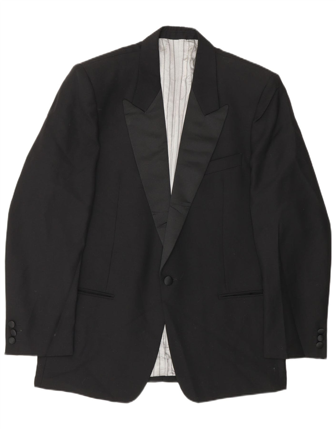 Vintage Ανδρικό Μπουφάν Blazer 1 Κουμπί IT 48 Μεσαίο Μαύρο Μαλλί