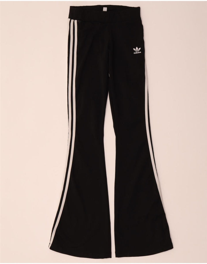 Adidas Γυναικείο κολάν Flare UK 8/10 Μικρό μαύρο πολυεστέρα