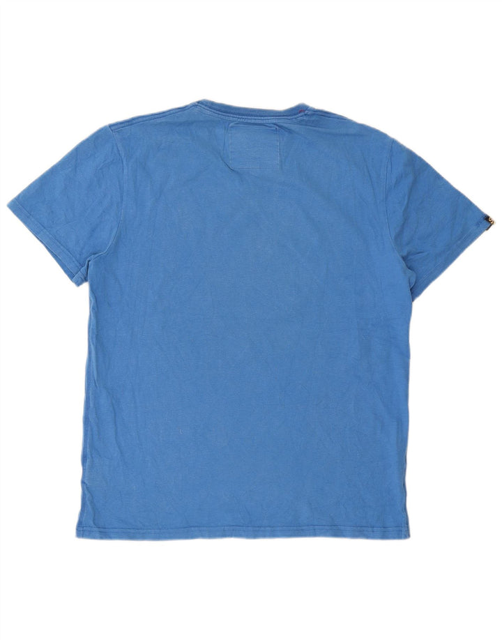 Superdry Ανδρικό γραφικό T-Shirt Top 2XL Μπλε βαμβακερό