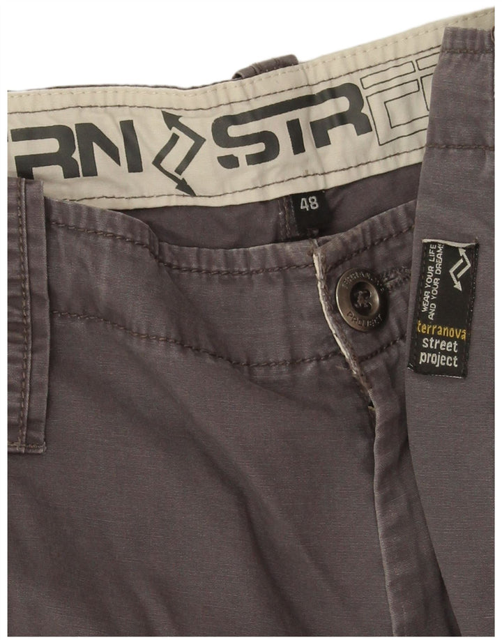 Terranova Ανδρικό σορτς casual IT 48 Medium W34 Γκρι βαμβακερό
