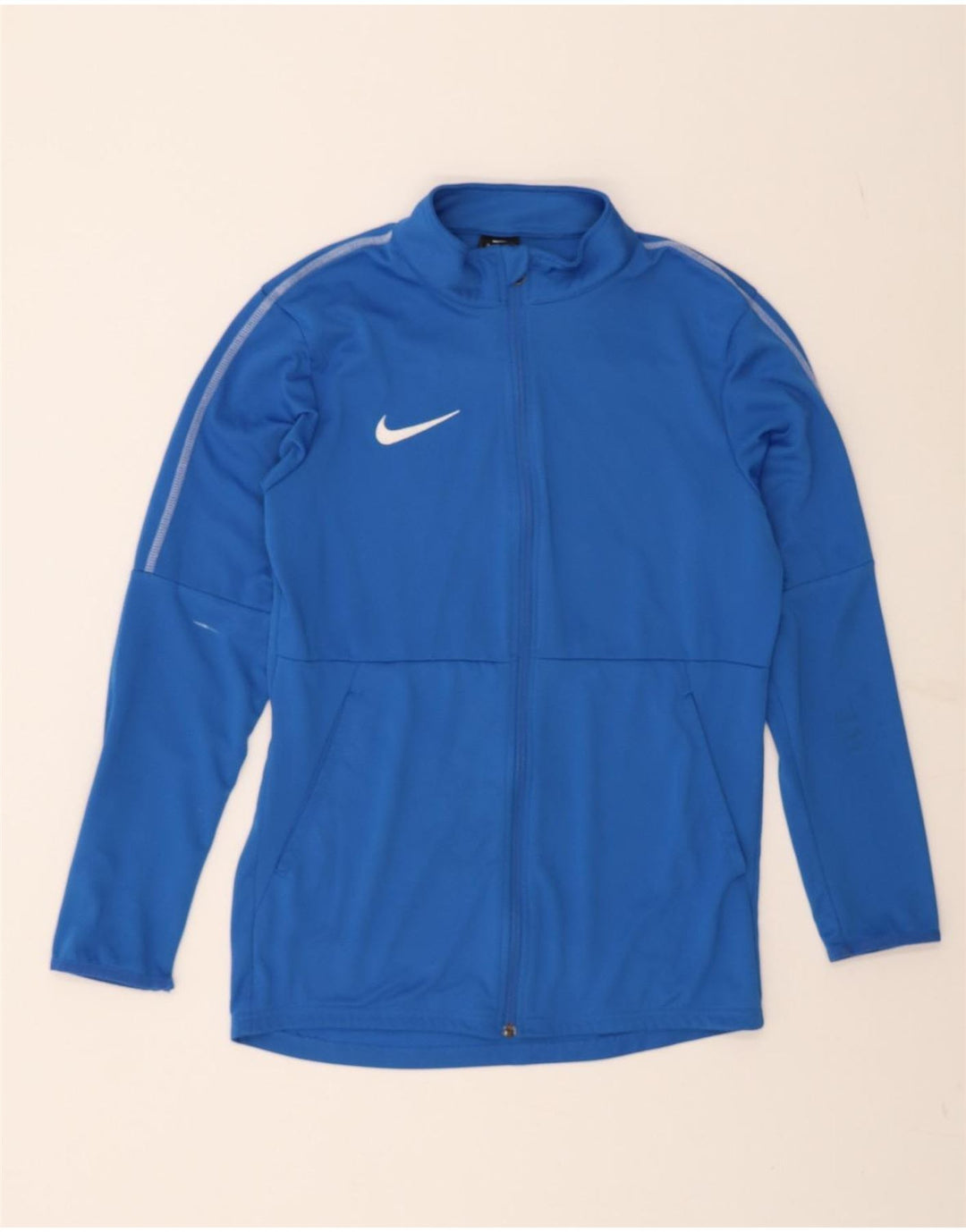NIKE Mens Dri Fit Tracksuit Top Jacket Small Blue Polyester Vintage Nike and Second-Hand Nike from Messina Hembry 