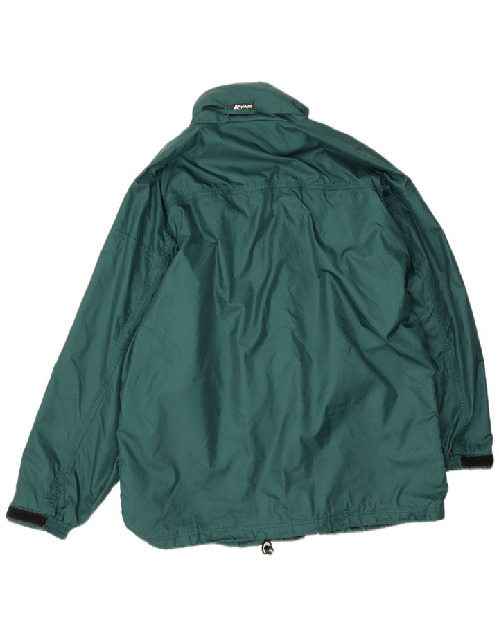 Ανδρικό μπουφάν βροχής K-Way Loose Fit UK 40 Large Green Polyamide