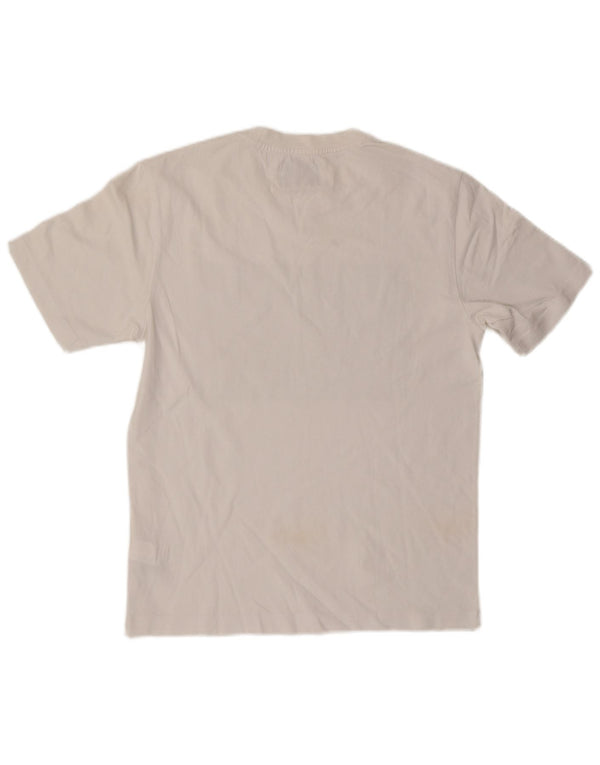 Calvin Klein Jeans Ανδρικό γραφικό T-Shirt Top Μικρό λευκό βαμβακερό