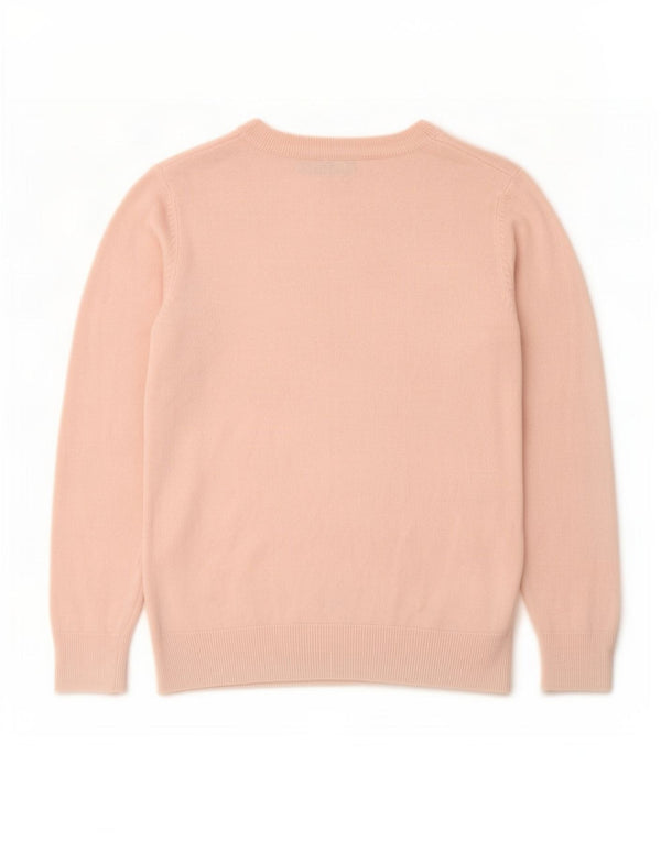 Marks & Spencer Γυναικείο πουλόβερ με λαιμόκαυστο UK 10 Small Pink Acrylic