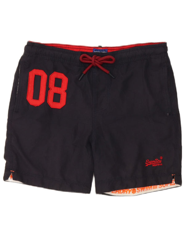Ανδρικό γραφικό σορτς κολύμβησης Superdry Medium W32 L5 Navy Blue Polyester