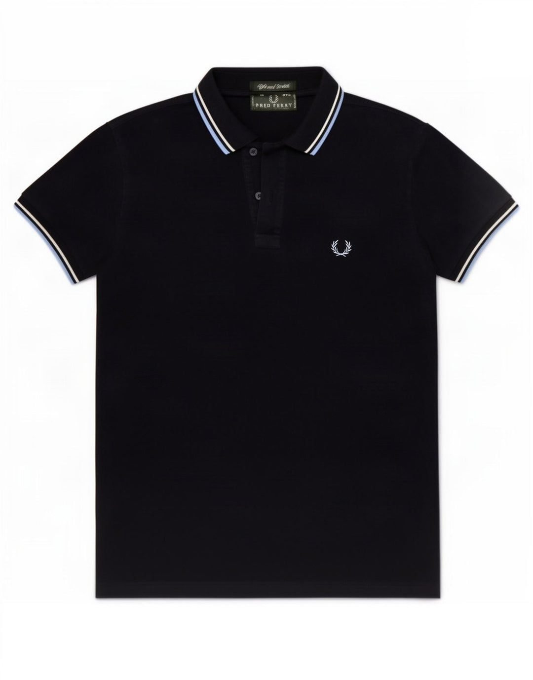 Fred Perry Ανδρικό πουκάμισο Polo Μικρό Navy Blue από βαμβάκι