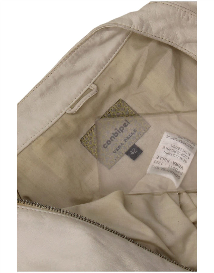 Conbipel Γυναικείο Biker Jacket IT 42 Medium White Leather