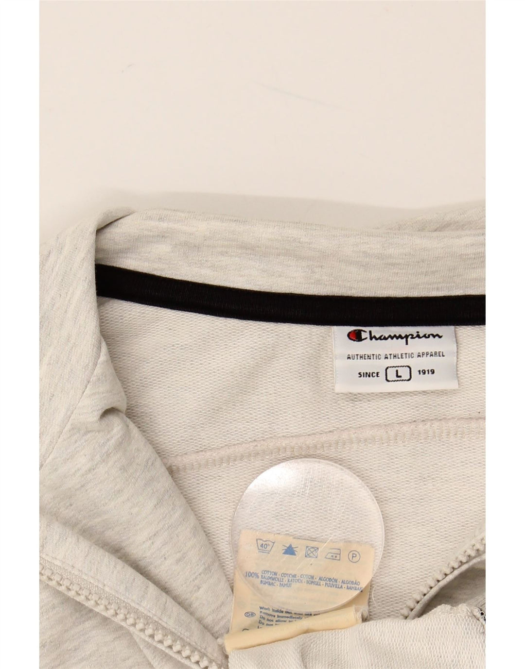 CHAMPION Γυναικεία φόρμα Crop Top Jacket UK 14 Large Grey Flecked Cotton