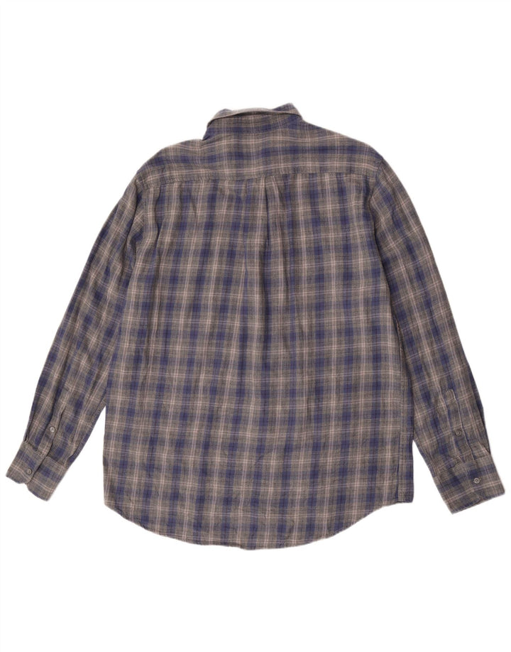 Ανδρικό φανελένιο πουκάμισο Dack's Regular Fit 2XL Blue Check Cotton