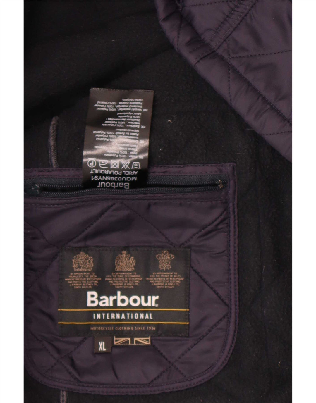 Ανδρικό καπιτονέ μπουφάν Barbour UK 42 XL Navy Blue Polyester