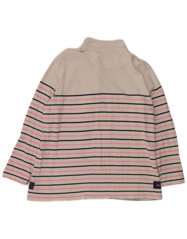 JOULES Γυναικεία φούτερ με λαιμόκοψη Jumper UK 20 2XL Λευκό ριγέ