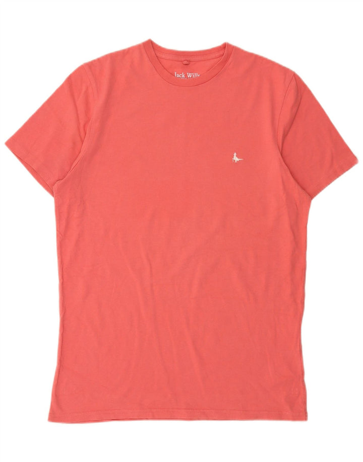 Ανδρικό μπλουζάκι Jack Wills Classic Fit Top Μεσαίο Ροζ Βαμβακερό